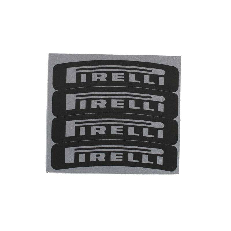 Reifen- Sticker 4R PIRELLI (Set a› 4 Stück) in SILBER fluoreszierend/refle  – PP passion parts AG