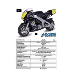 Pocket Bike Polini 911 6,2 PS air schwarz (R 6,5
